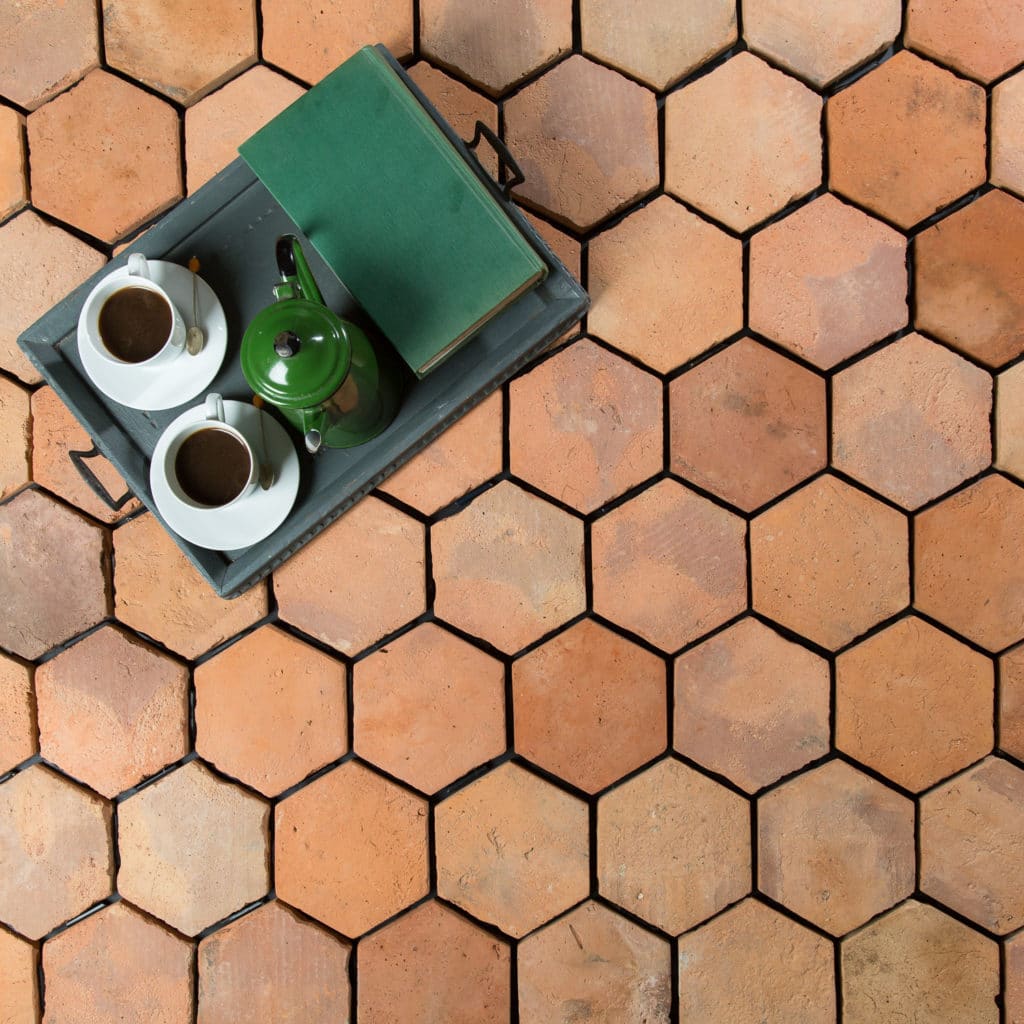 KR2 hexagonal terracotta tile