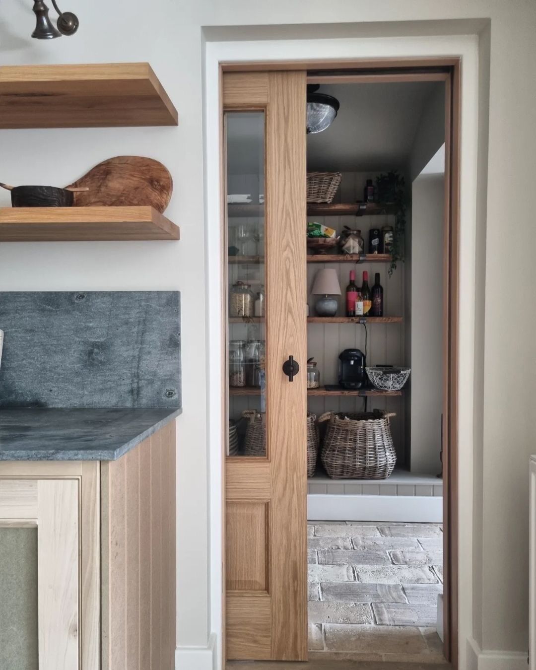 reclaimed terracotta tiles in entranceway